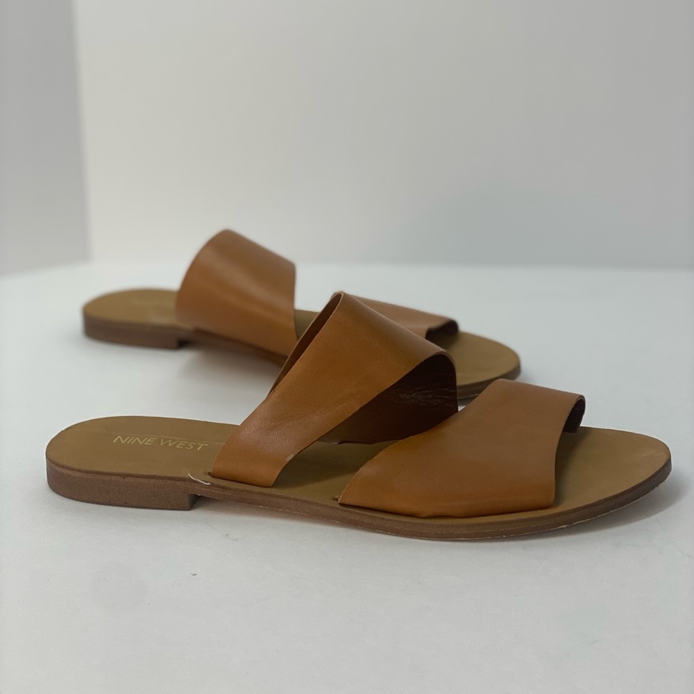 Nine West Emdown Womens Cognac Sandals Size 10